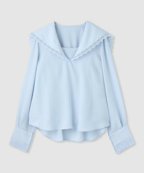 allureville / アルアバイル シャツ・ブラウス | 【LOULOU WILLOUGHBY】セーラーカラージョーゼットブラウス | 詳細6