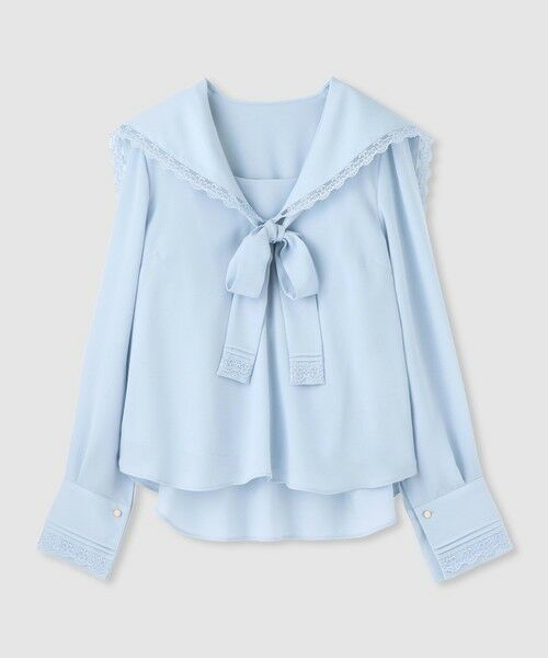 allureville / アルアバイル シャツ・ブラウス | 【LOULOU WILLOUGHBY】セーラーカラージョーゼットブラウス（サックス (63)）