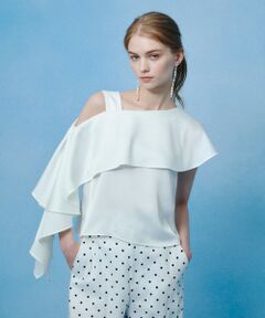 allureville / アルアバイル シャツ・ブラウス | 【LOULOU WILLOUGHBY】アシメフリルオフショルブラウス