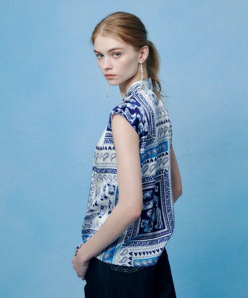 allureville / アルアバイル シャツ・ブラウス | WEB 一部店舗限定【LOULOU WILLOUGHBY】ウエスタンスカーフプリントリボンブラウス | 詳細3