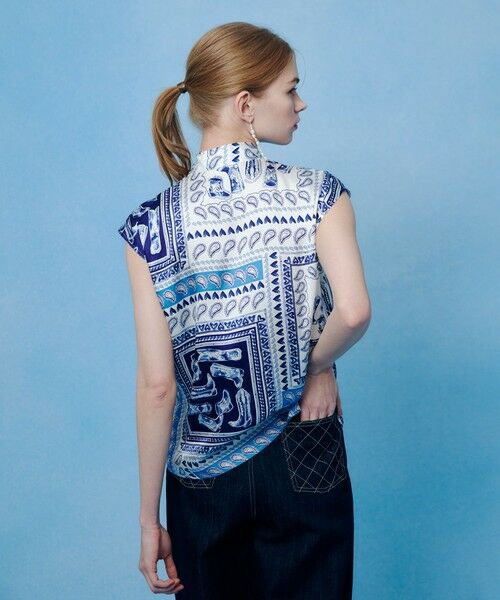 allureville / アルアバイル シャツ・ブラウス | WEB 一部店舗限定【LOULOU WILLOUGHBY】ウエスタンスカーフプリントリボンブラウス | 詳細4