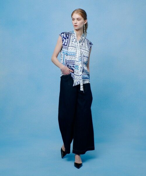 allureville / アルアバイル シャツ・ブラウス | WEB 一部店舗限定【LOULOU WILLOUGHBY】ウエスタンスカーフプリントリボンブラウス | 詳細5