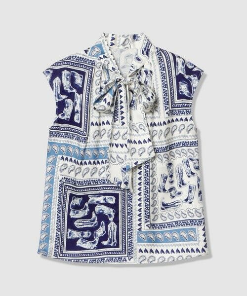 allureville / アルアバイル シャツ・ブラウス | WEB 一部店舗限定【LOULOU WILLOUGHBY】ウエスタンスカーフプリントリボンブラウス | 詳細6