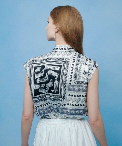 allureville / アルアバイル シャツ・ブラウス | WEB 一部店舗限定【LOULOU WILLOUGHBY】ウエスタンスカーフプリントリボンブラウス | 詳細11