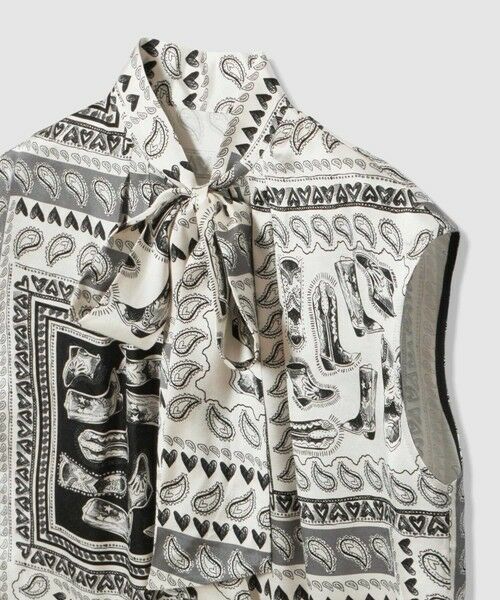 allureville / アルアバイル シャツ・ブラウス | WEB 一部店舗限定【LOULOU WILLOUGHBY】ウエスタンスカーフプリントリボンブラウス | 詳細15