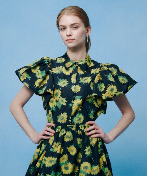 allureville / アルアバイル シャツ・ブラウス | WEB 一部店舗限定【LOULOU WILLOUGHBY】サンフラワープリントバルーンスリーブシャツ | 詳細7