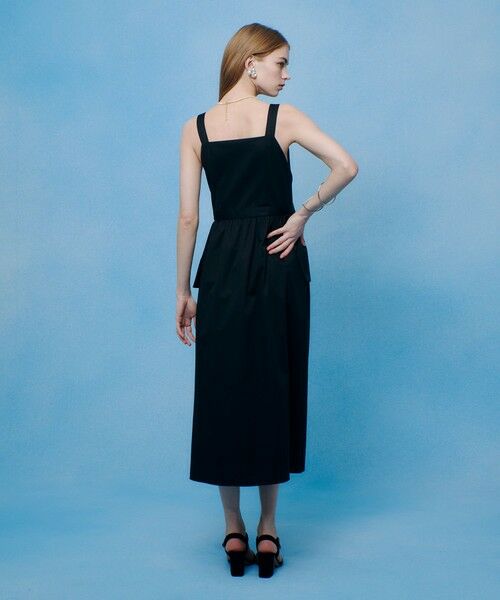 allureville / アルアバイル ロング・マキシ丈ワンピース | 【LOULOU WILLOUGHBY】コットンサテンエプロンワンピース | 詳細4