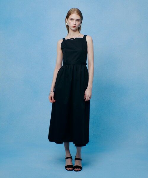 allureville / アルアバイル ロング・マキシ丈ワンピース | 【LOULOU WILLOUGHBY】コットンサテンエプロンワンピース | 詳細5