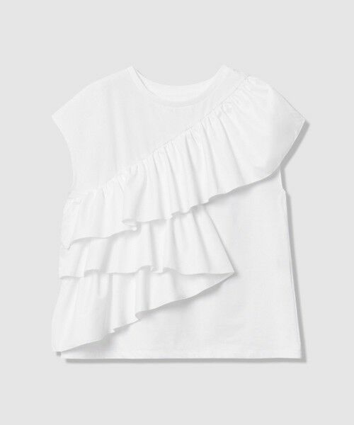 allureville / アルアバイル Tシャツ | 【LOULOU WILLOUGHBY】スパイラルフリルＴシャツ（オフホワイト (02)）