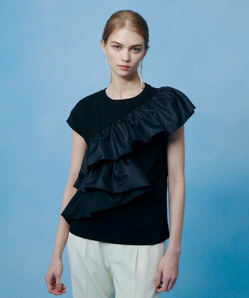 allureville / アルアバイル Tシャツ | 【LOULOU WILLOUGHBY】スパイラルフリルＴシャツ | 詳細3