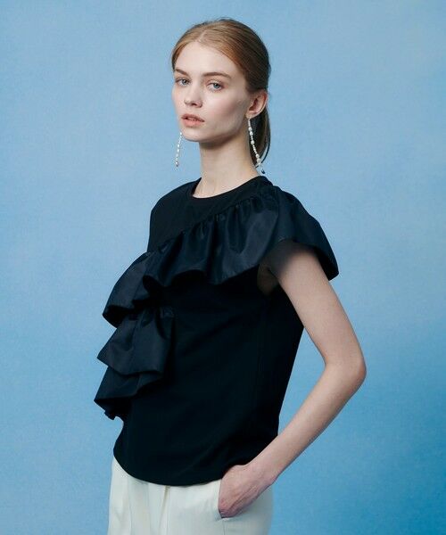 allureville / アルアバイル Tシャツ | 【LOULOU WILLOUGHBY】スパイラルフリルＴシャツ | 詳細4