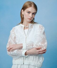 【LOULOU WILLOUGHBY】オーガンレースブルゾン