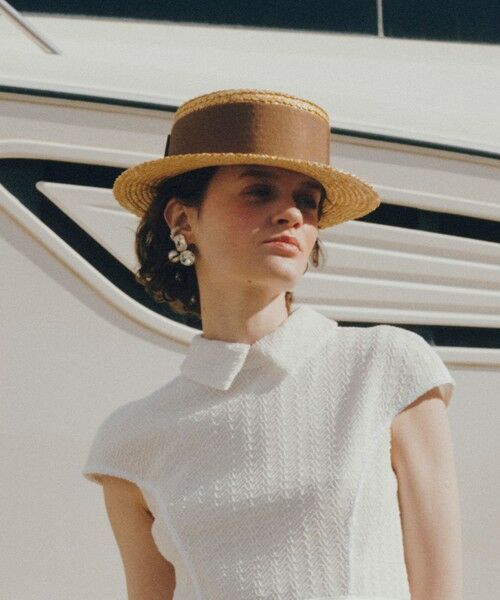 allureville / アルアバイル ハット | 【LOULOU WILLOUGHBY】ワイドリボンカンカン帽 | 詳細1