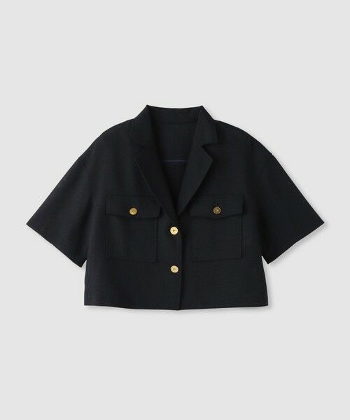 allureville / アルアバイル その他アウター | カラミショートジャケット（ネイビー (65)）