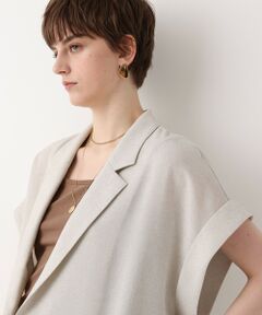 allureville / アルアバイル テーラードジャケット | ◇スラブメッシュフレンチスリーブジャケット