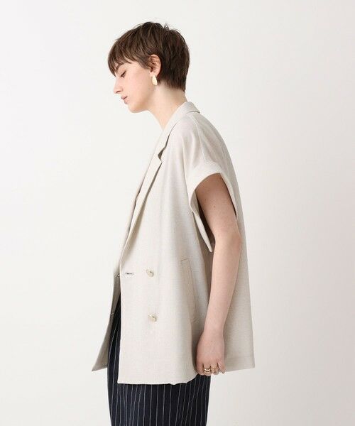 allureville / アルアバイル テーラードジャケット | ◇スラブメッシュフレンチスリーブジャケット | 詳細3