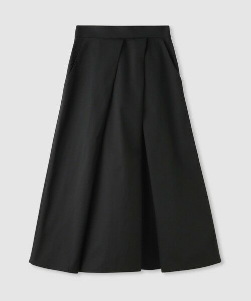 allureville / アルアバイル ミニ・ひざ丈スカート | デザインタックフレアースカート（ブラック (95)）