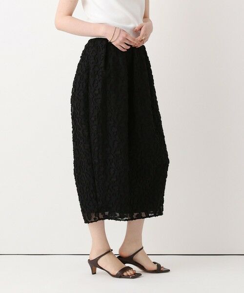 allureville / アルアバイル ミニ・ひざ丈スカート | カットジャカードタックスカート | 詳細1