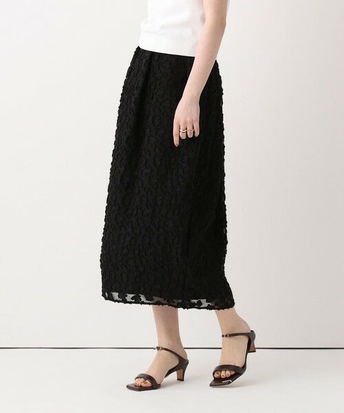 allureville / アルアバイル ミニ・ひざ丈スカート | カットジャカードタックスカート | 詳細2