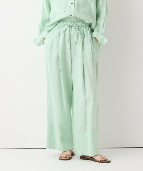 allureville / アルアバイル その他パンツ | 【ATELIER Line】リネンイージータックパンツ（ミントグリーン (73)）