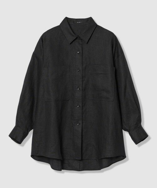 allureville / アルアバイル シャツ・ブラウス | 【ATELIER Line】リネンビッグポケットシャツ（ブラック (95)）