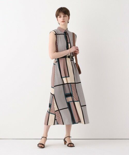 allureville / アルアバイル ミニ丈・ひざ丈ワンピース | ジオメトリックプリントシャツワンピース | 詳細2