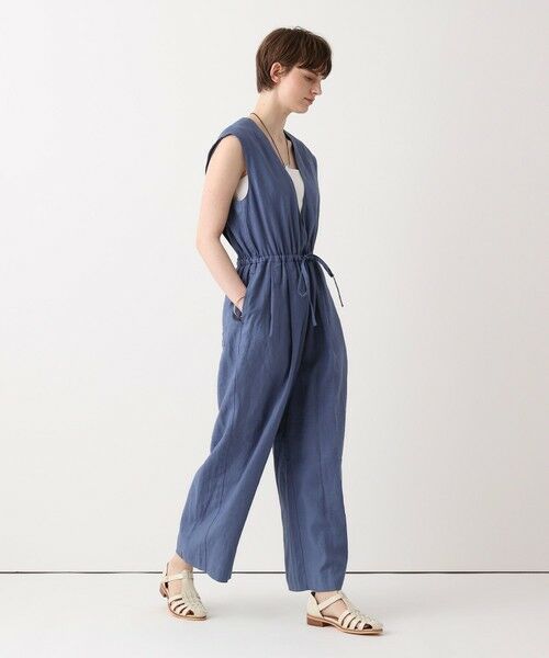 allureville / アルアバイル サロペット・オールインワン | リネンＶカラーコンビネゾン | 詳細2