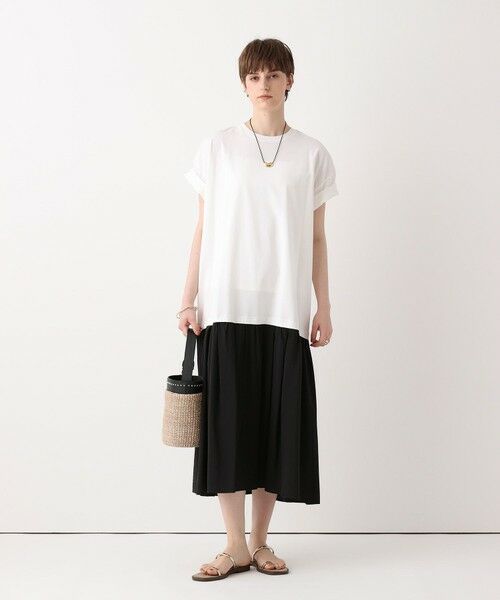 allureville / アルアバイル ドレス | モダールシルクドッキングワンピース（オフホワイト (02)）