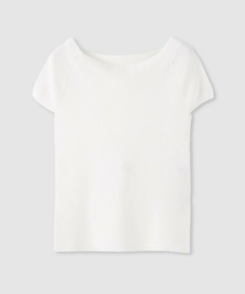 allureville / アルアバイル ニット・セーター | 2WAY ネックショートスリーブプルオーバー（オフホワイト (02)）