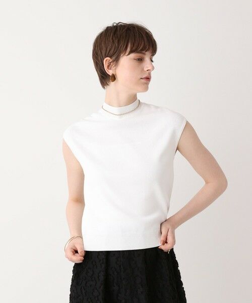 allureville / アルアバイル ニット・セーター | ソウバリモックネックフレンチスリーブプルオーバー（オフホワイト (02)）