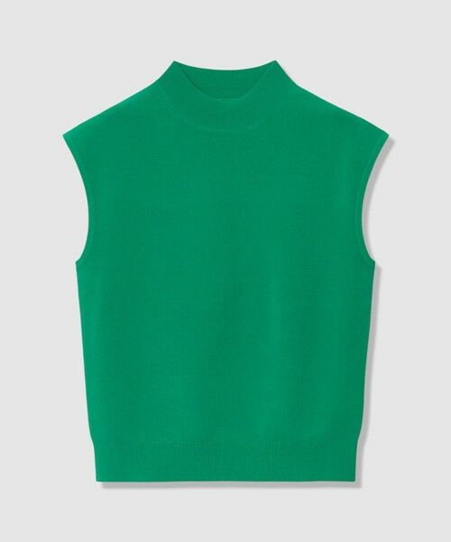 allureville / アルアバイル ニット・セーター | ソウバリモックネックフレンチスリーブプルオーバー（グリーン (71)）