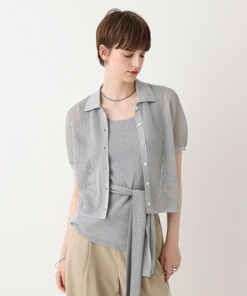 allureville / アルアバイル カーディガン・ボレロ | ブライトメッシュシャツカーディガン | 詳細7