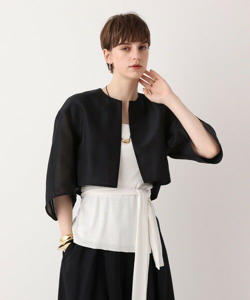 allureville / アルアバイル その他アウター | ノーカラーコクーンジャケット（ブラック (95)）