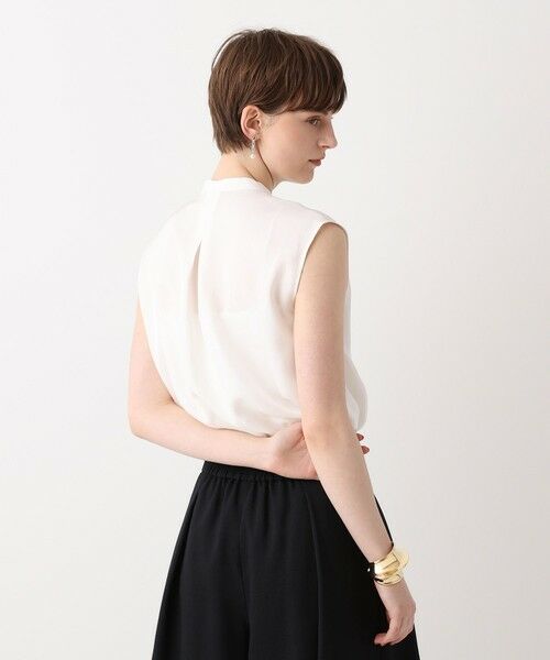 allureville / アルアバイル シャツ・ブラウス | ブライトツイルアシメボウノースリブラウス | 詳細3