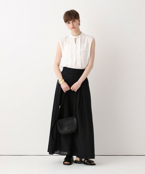 allureville / アルアバイル シャツ・ブラウス | ブライトツイルアシメボウノースリブラウス | 詳細4