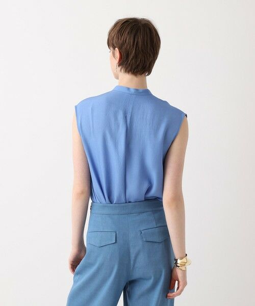 allureville / アルアバイル シャツ・ブラウス | ブライトツイルアシメボウノースリブラウス | 詳細10