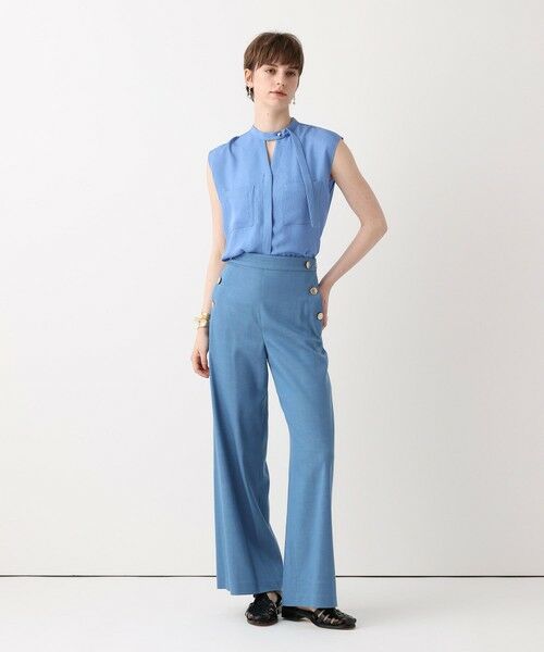 allureville / アルアバイル シャツ・ブラウス | ブライトツイルアシメボウノースリブラウス | 詳細11