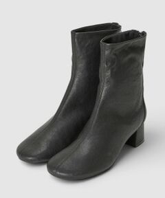 バックジップラウンドショートブーツ