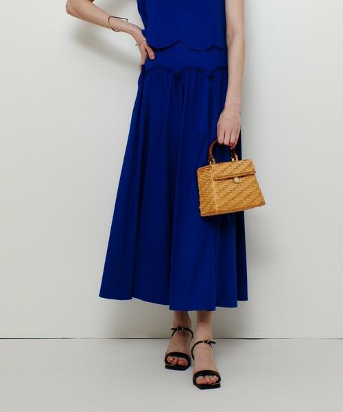 allureville / アルアバイル ミニ・ひざ丈スカート | 【LOULOU WILLOUGHBY】コットンリネンスカラップスカート | 詳細1