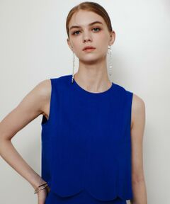 allureville / アルアバイル シャツ・ブラウス | 【LOULOU WILLOUGHBY】コットンリネンスカラップヘムブラウス