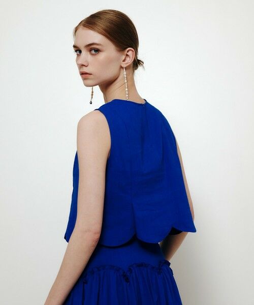 allureville / アルアバイル シャツ・ブラウス | 【LOULOU WILLOUGHBY】コットンリネンスカラップヘムブラウス | 詳細3