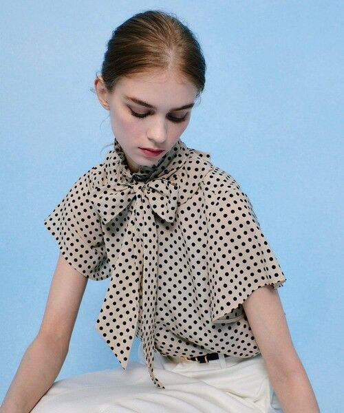 allureville / アルアバイル その他トップス | ◇【LOULOU WILLOUGHBY】デシンドットフレアスリーブBL | 詳細2