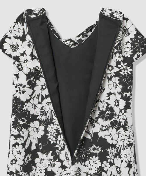 allureville / アルアバイル ロング・マキシ丈ワンピース | 【LOULOU WILLOUGHBY】モノトーンフラワープリントリボンワンピース | 詳細10