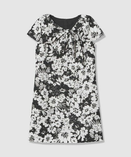 allureville / アルアバイル ロング・マキシ丈ワンピース | 【LOULOU WILLOUGHBY】モノトーンフラワープリントリボンワンピース | 詳細5