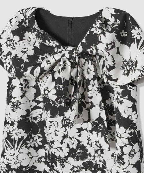 allureville / アルアバイル ロング・マキシ丈ワンピース | 【LOULOU WILLOUGHBY】モノトーンフラワープリントリボンワンピース | 詳細7