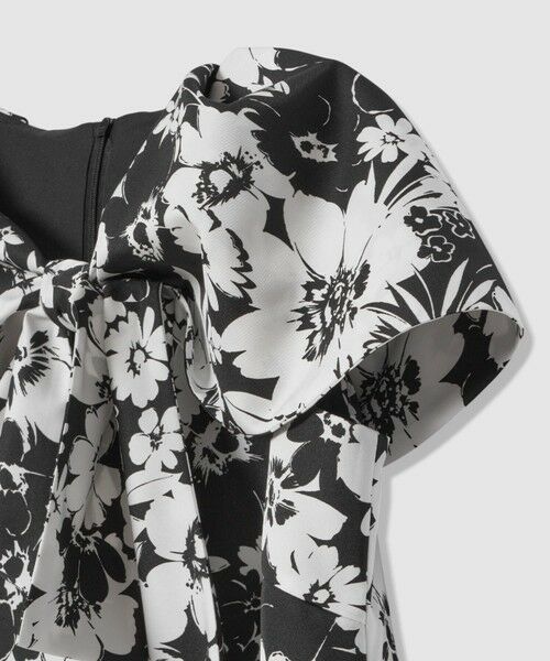 allureville / アルアバイル ロング・マキシ丈ワンピース | 【LOULOU WILLOUGHBY】モノトーンフラワープリントリボンワンピース | 詳細9