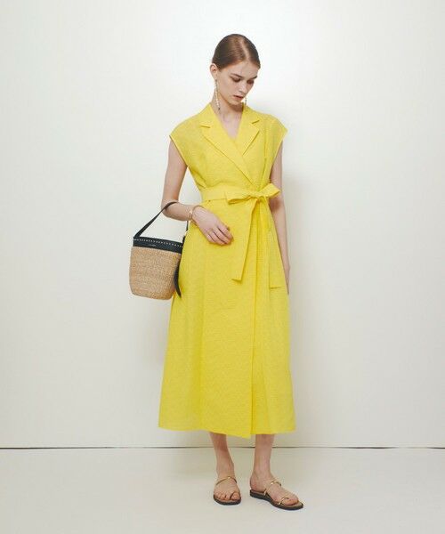 allureville / アルアバイル ロング・マキシ丈ワンピース | ◇【LOULOU WILLOUGHBY】シアージャガードテーラーワンピース | 詳細14