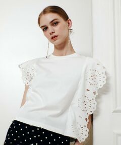 allureville / アルアバイル カットソー | 【LOULOU WILLOUGHBY】スカラレーストリミングＴシャツ