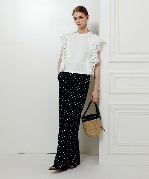 allureville / アルアバイル カットソー | 【LOULOU WILLOUGHBY】スカラレーストリミングＴシャツ | 詳細6