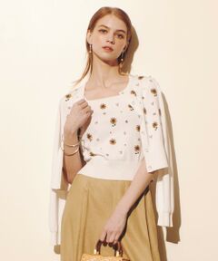 allureville / アルアバイル カーディガン・ボレロ | WEB 一部店舗限定【LOULOU WILLOUGHBY】サンフラワービジューカーディガン